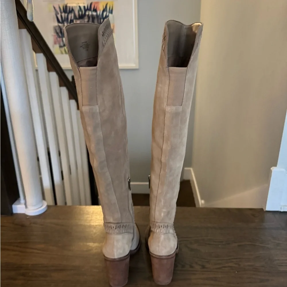 Vince Camuto Madolee Tan Knee-High Women's Suede Boots